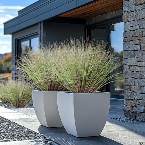 Purple-Green Artificial Grass Leaves 24pcs for Home Office Decor