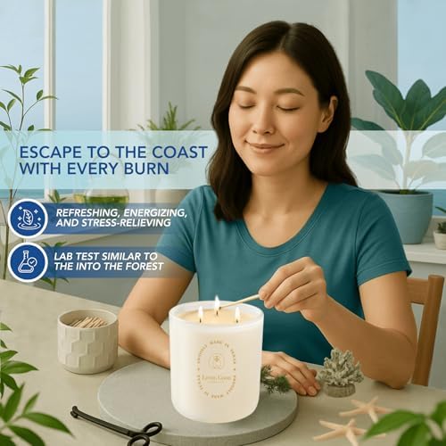 Coastal Breeze Yuzu Sea Salt Beeswax Candle 15 oz
