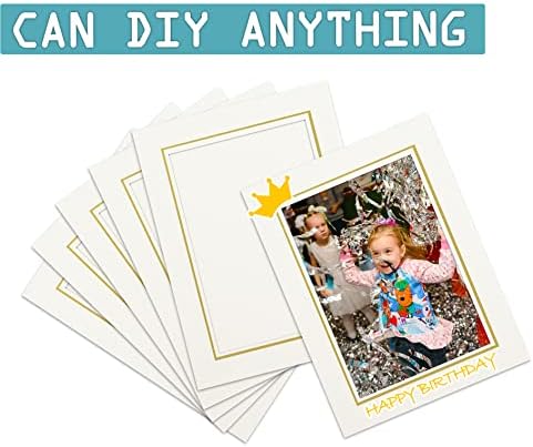 Golden State Art 25 Pack 5x7 Photo Frame Cards with Easel