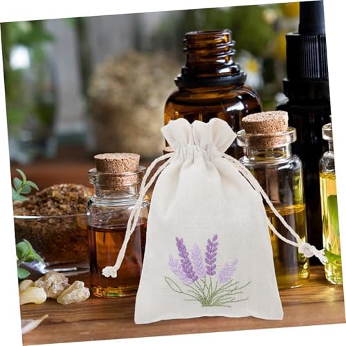 Gatuida 10 Pack Empty Drawstring Sachet Bags Lavender Decorative Packaging Holders