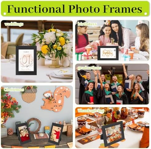 50 Pack Black Cardboard Picture Frames 4x6 Inches