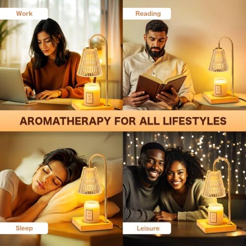 Blissy Smiles White Candle Warmer Lamp with Timer and Dimmer
