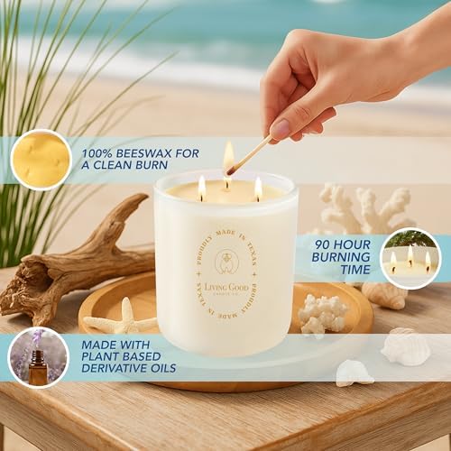 Coastal Breeze Yuzu Sea Salt Beeswax Candle 15 oz