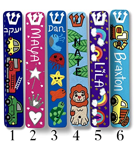 Personalized Mezuzah Case with Kosher Scroll - Handcrafted Jewish Baby Gift