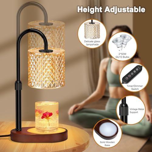 ZENLEA Candle Warmer Lamp with Timer and RGB Light