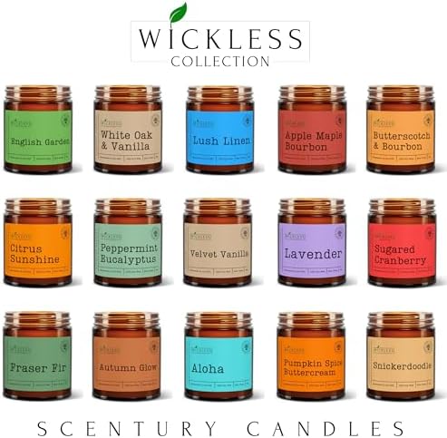 Scentury Wickless Candles for Candle Warmer Lamp White Oak Vanilla Clear