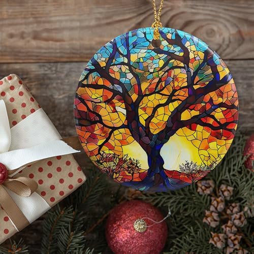 Tree of Life Ceramic Christmas Ornament Set 2024