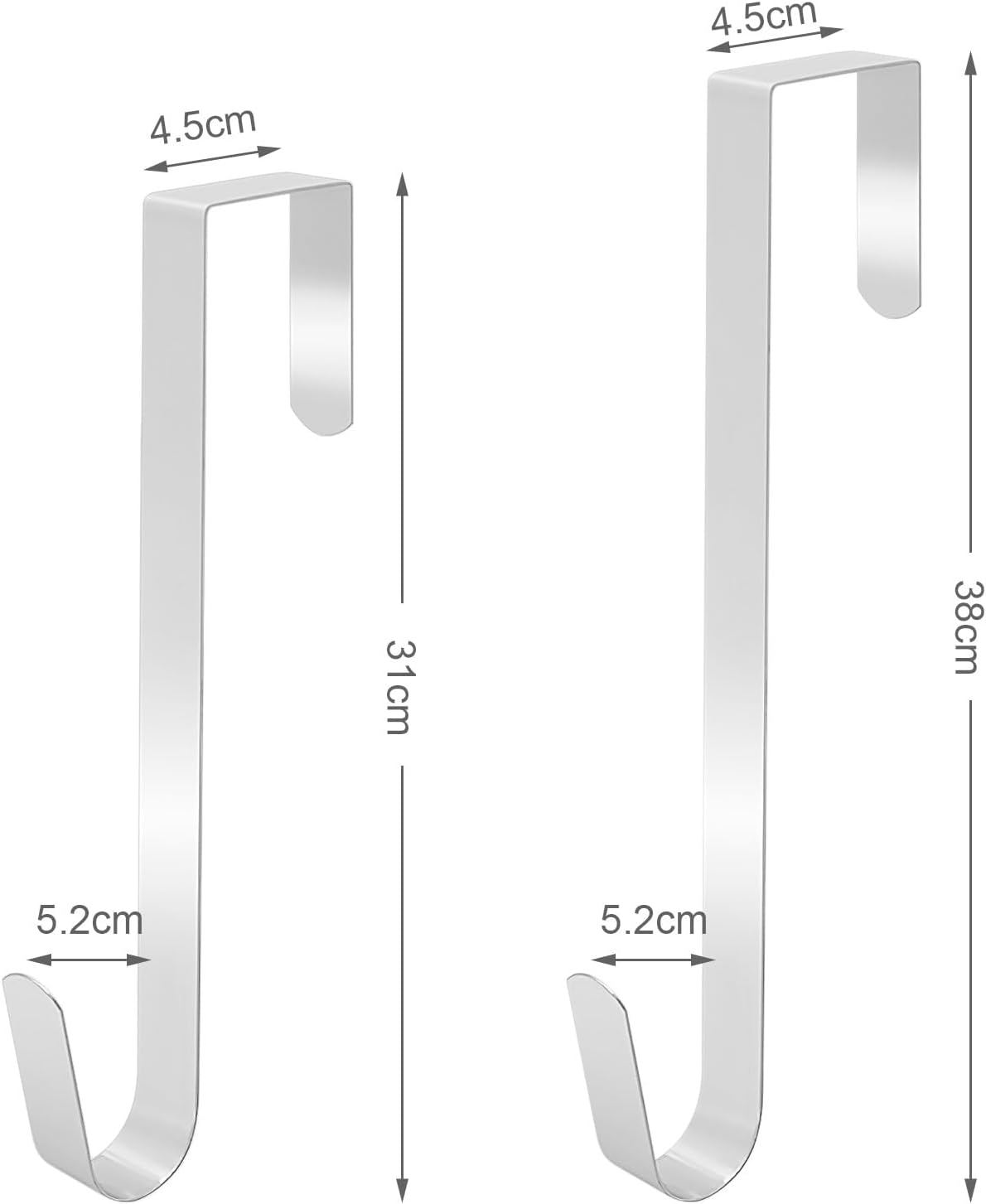 2 PCS Ultra Thin Wreath Hanger for Front Door