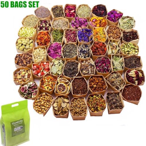 50 Pieces Dried Flower Set for Crafts and Decor