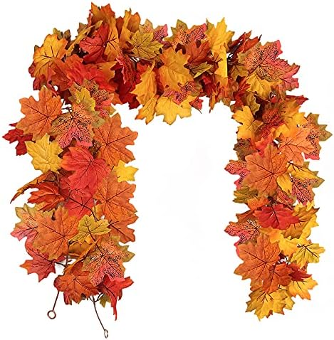RECUTMS 2 Pcs Fall Leaves Garland for Home Decor