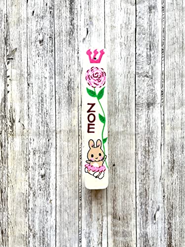 Lea Joelle Bunny Rose Mezuzah Kids Room Decor