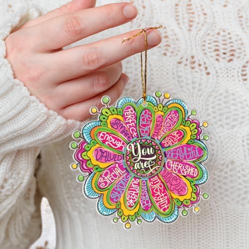 Trippy Art Hanging Decorations Clear Acrylic with Bible Quotes