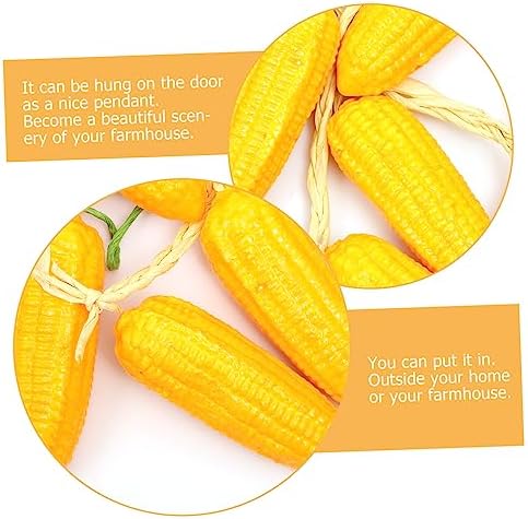 5 Strings Artificial Vegetable Decor Faux Corn for Farmhouse