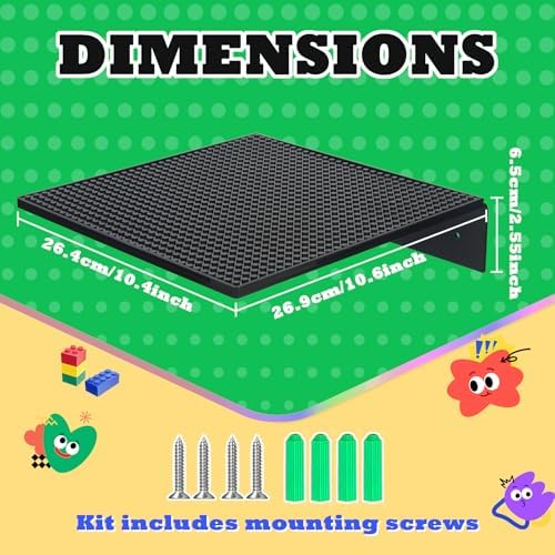2 Pack Floating Shelves for Lego and Toy Blocks Display