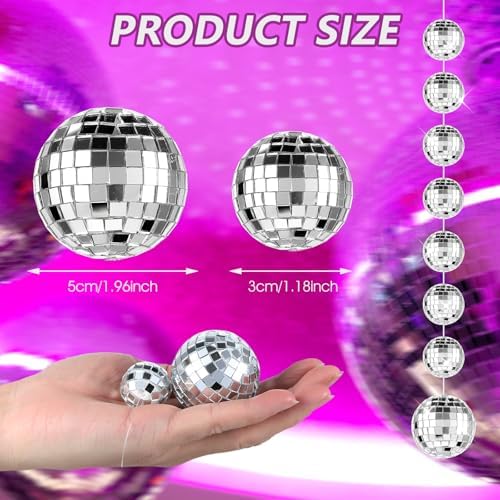 8 Strands Sparkling Mini Disco Ball Decorations