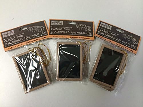 New Star Foodservice Rectangle Black Mini Chalkboard Set of 12