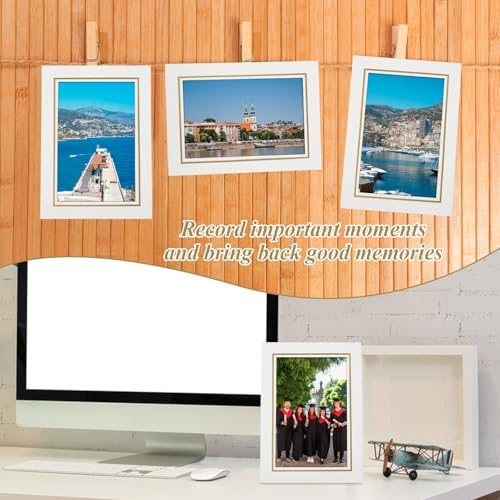50Pcs White Paper Picture Frames 4x6 with Easel