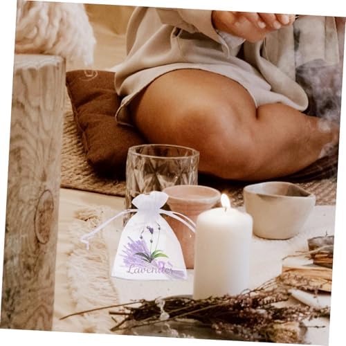 StobaZA 20pcs Lavender Sachet Bags Empty Drawstring Pouches for Storage and Home Organization