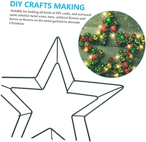 2pcs Star Shape Wreath Frame Rings for Wall Decor and Festival Decor