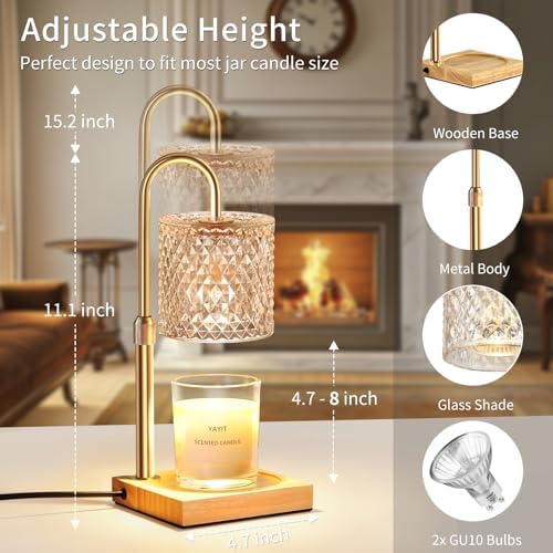 YAYIT Candle Warmer Lamp with Timer and Dimmer