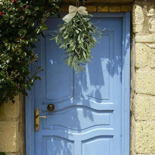 24 Inch Artificial Teardrop Olive Wreath Pendant for Front Door and Wall Decoration