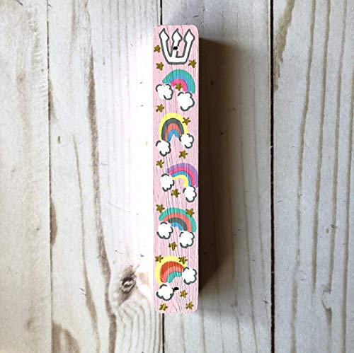 Rainbow Mezuzah Scroll Case for Jewish Baby Girl