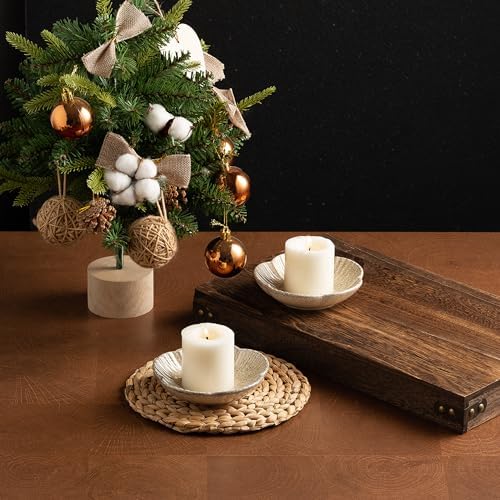 Ceramic Pillar Candle Holder Round Base Elegant Design