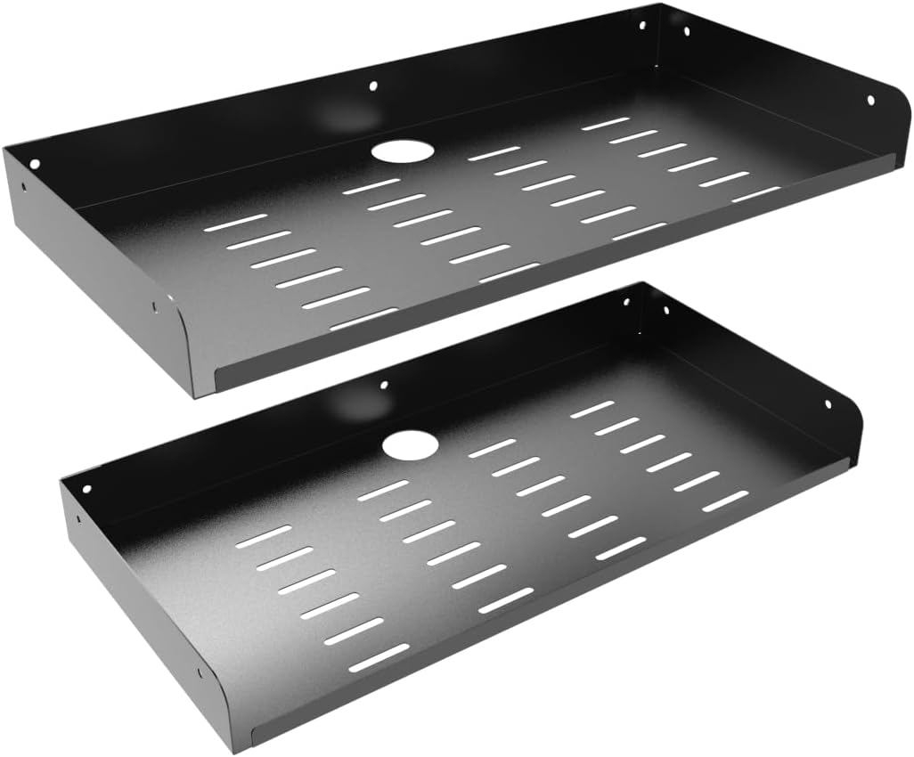 Jingchengmei 2 Pcs Metal Floating Shelf for Storage and Display