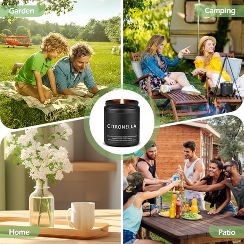 Citronella Scented Soy Jar Candle 7oz for Outdoor and Home Use