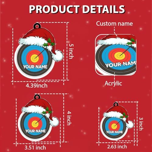 Personalized Archery Christmas Ornament - Custom Snow Globe Acrylic Decoration for Bowhunters and Hunters