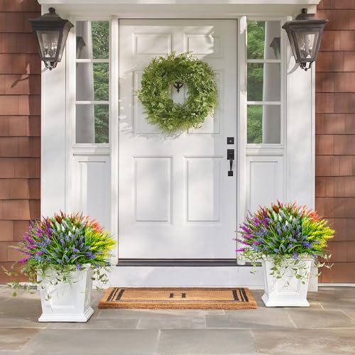 Agusbagli 48 Bundles Artificial Grass Fake Plants for Outdoor Decor