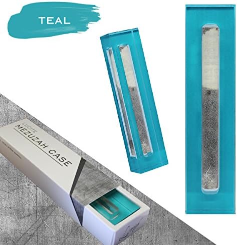 Lavish Lucites Lucite Mezuzah Case Teal