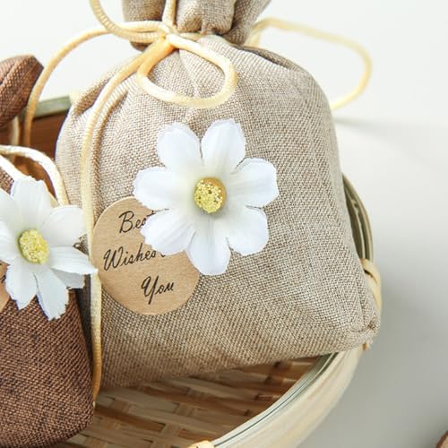 FACELESS Simple Sachet Set for Home and Car Linen with Floral Design