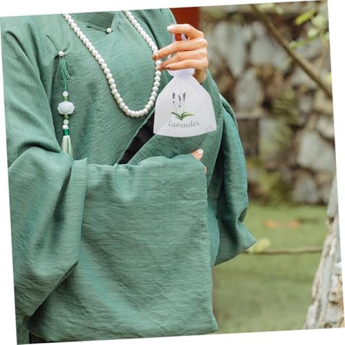VOSAREA 20pcs Lavender Scented Sachets Drawstring Organza Mesh Bags for Home Storage and Freshening