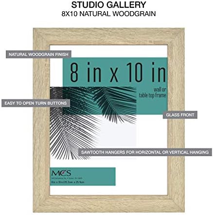 MCS 8x10 Picture Frame Woodgrain 4-Pack Wall Tabletop Display