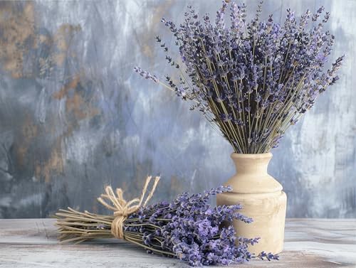 Dried Lavender Bouquet 4 Bunches 15-17 Inch Aromatherapy Decor