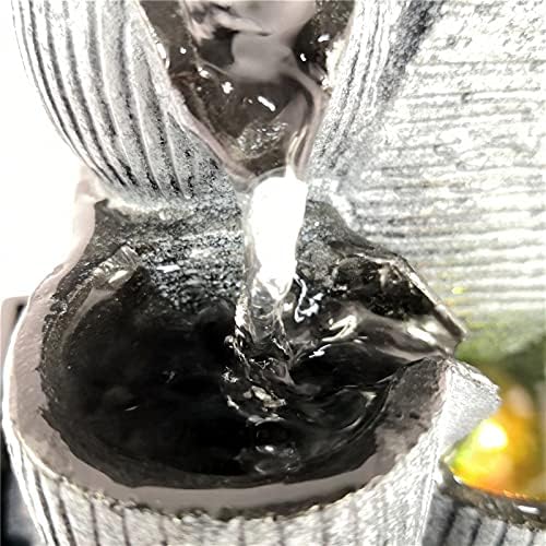 Indoor Fountain with LED Rolling Ball for Home Office Decor