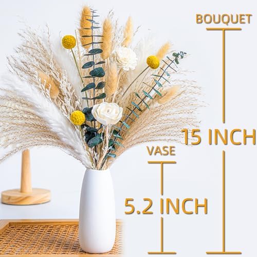 WILD AUTUMN Pampas Grass Decor Set with Vase