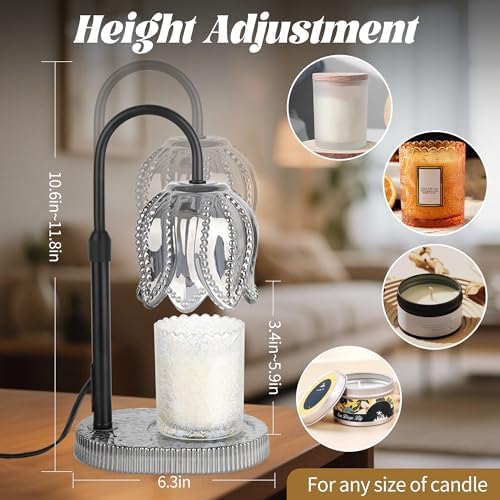 Tulip Candle Warmer Lamp with Timer and Dimmer