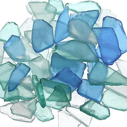 Jetec Sea Glass Vase Filler Decor Blue White Green