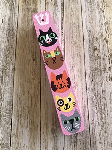 Cat Mezuzah Kids Room Door Blessing Pink No Scroll