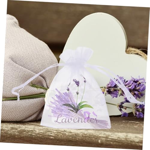 Garneck Lavender Storage Bags 50pcs Drawstring Pouches for Fragrance Tea Loose Items