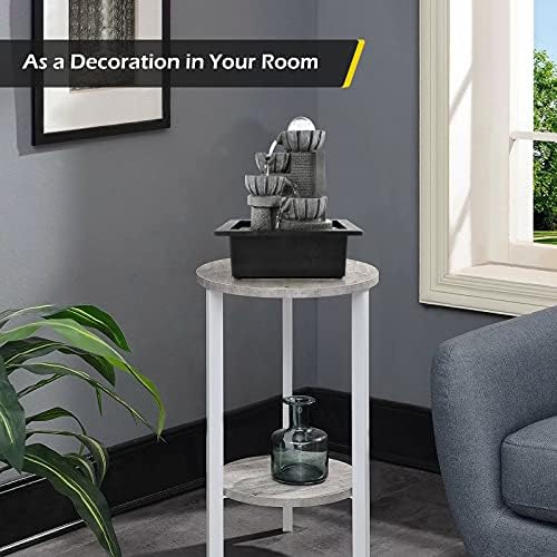 Dyna-Living Indoor Tabletop Water Fountain with LED Lights and Rolling Ball Design