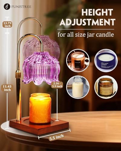 Lotus Flower Candle Lamp with Timer and Dimmer