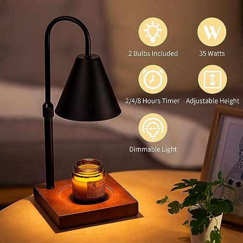 Romadedi Candle Warmer Lamp with Timer and Dimmable Light