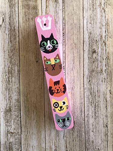 Cat Mezuzah Kids Room Door Blessing Pink No Scroll
