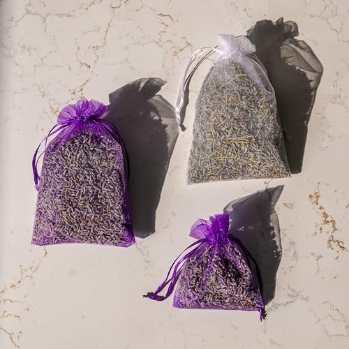 Large Premium Lavender Sachets - 12oz Pack of 12 - White