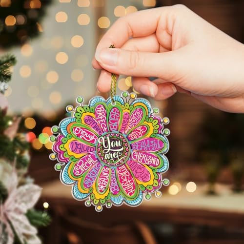 Trippy Art Hanging Decorations Clear Acrylic with Bible Quotes