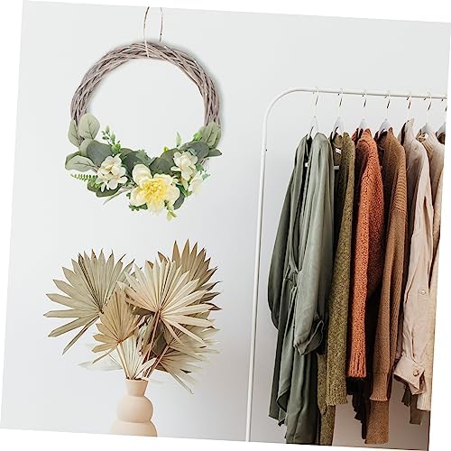 Luxshiny 2pcs Christmas Woven Rattan Decoration Wreath Prop