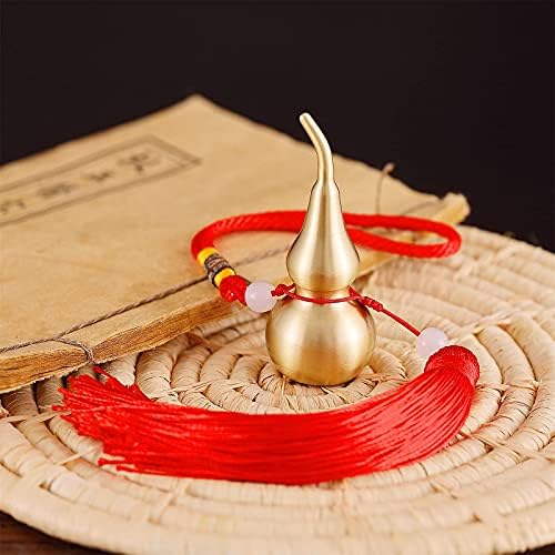 PAKUNDAS Brass Wu Lou Gourd Hanging Decoration with Tassel